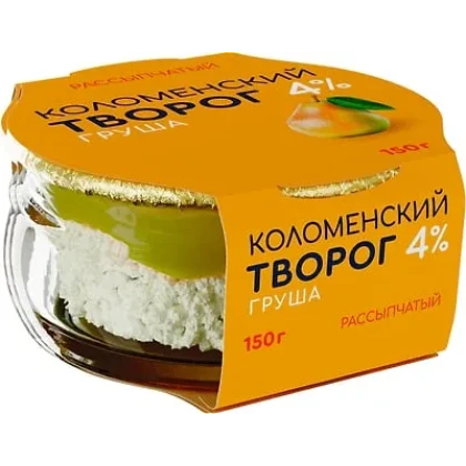 БЗМЖ Творог с наполнителем Груши рассыпчатый КМ 4%