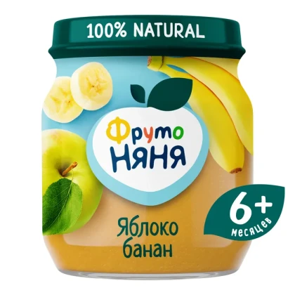 Пюре ФрутоНяня из яблок и бананов
