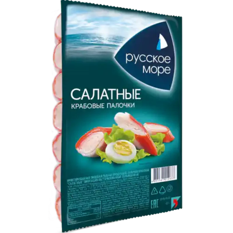 Крабовые палочки салатные Русское Море охлажденные 200 г