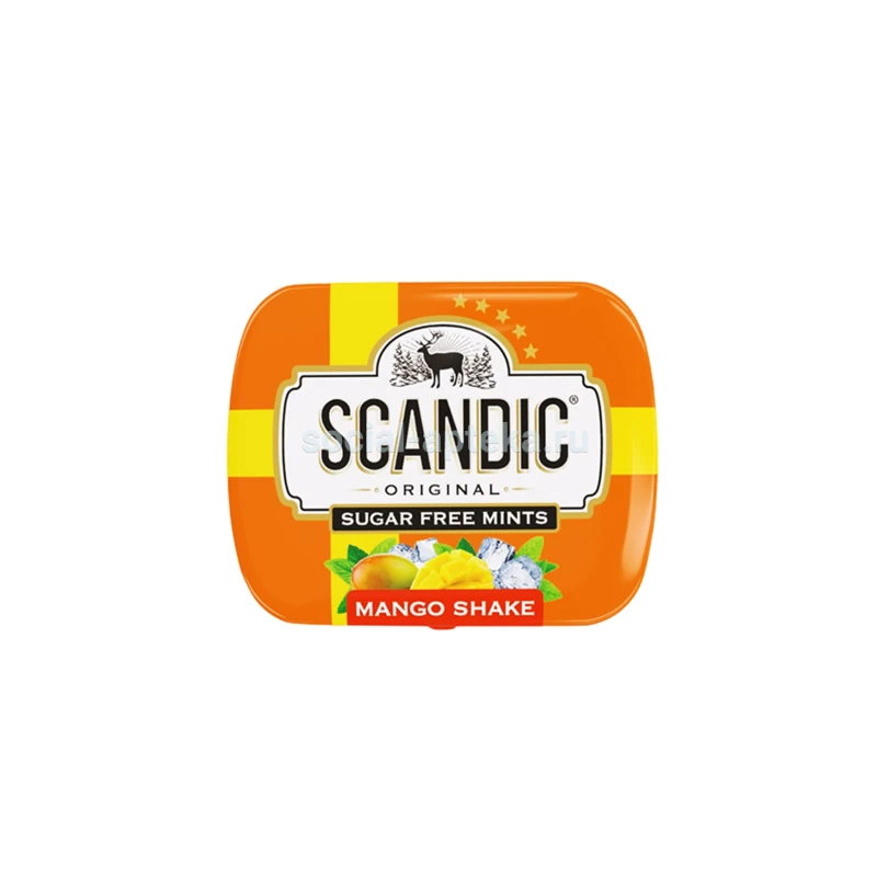 Конфеты Scandic драже манго б/с 14г ж/б