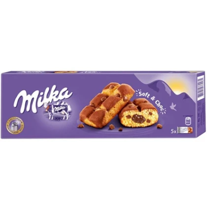 Печенье Milka с шоколадной начинкой и кусочками шоколада