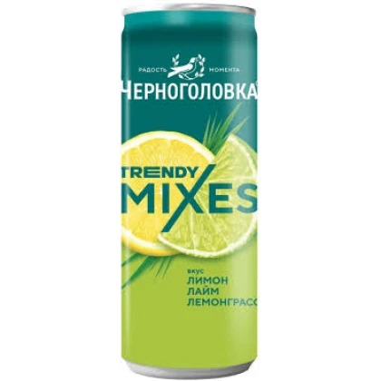 Напиток сильногазированный безалкогольный Черноголовка Лимон/Лайм/Лемонграсс, 0,33 л, ж/б