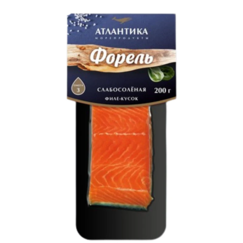 Форель Атлантика филе-кусок с/с в/у 200г