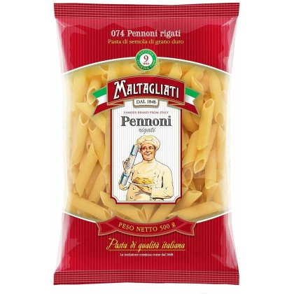Макароны перья Maltagliati Pennoni Rigati №074 рифленые