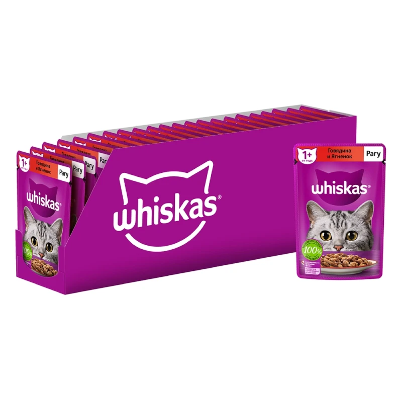 Корм для кошек Whiskas Рагу говядина и ягненок 75 г