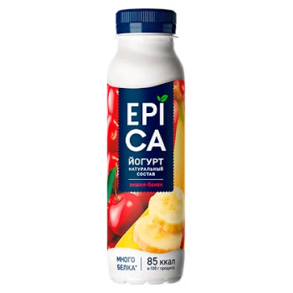 БЗМЖ Йогурт питьевой EPICA Вишня и Банан 2,5% 260г бут