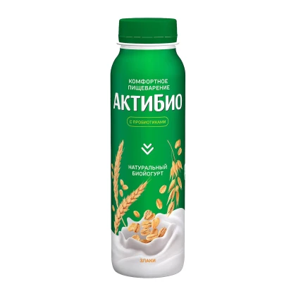 БЗМЖ АктиБио Биойогурт питьевой Злаки 1,6%