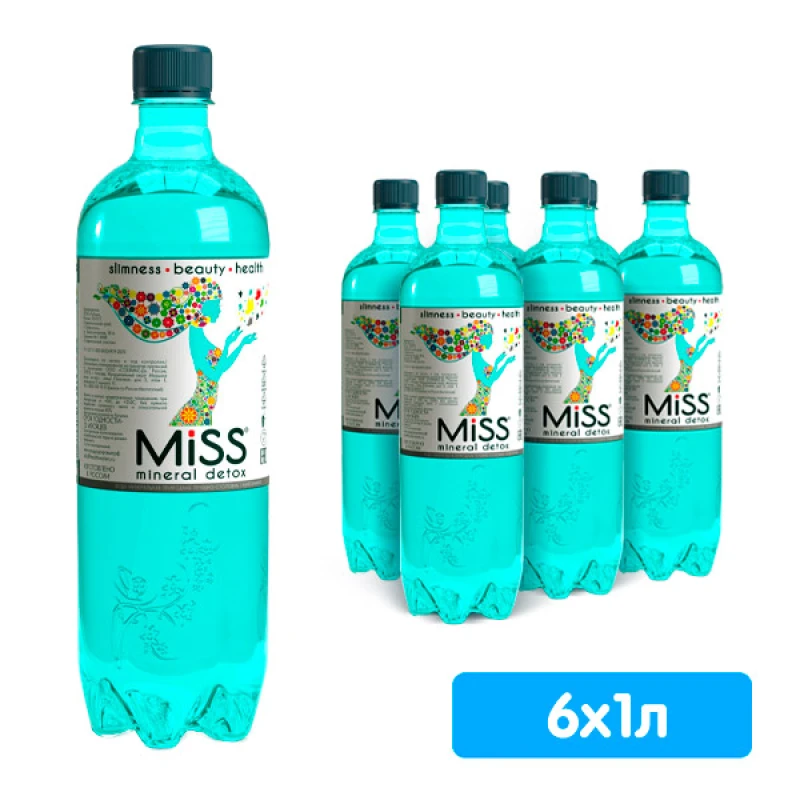 Вода Стэлмас Miss Mineral Detox минеральная газированная 1 л