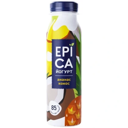 БЗМЖ Йогурт питьевой EPICA Ананас и Кокос 2,6% 260г бут