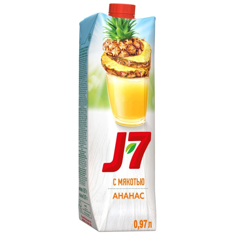 Нектар J7 ананас с мякотью 0,97 л