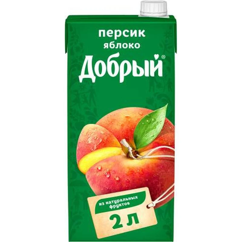 Нектар Добрый персик яблоко 2 л