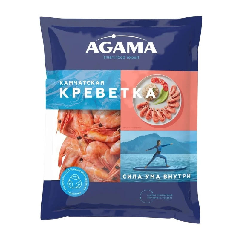 Креветки камчатские Агама №5 в/м неразд 800г