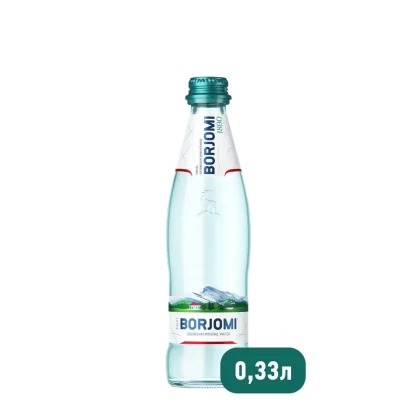 Вода минеральная Боржоми газированная, 0.33 л