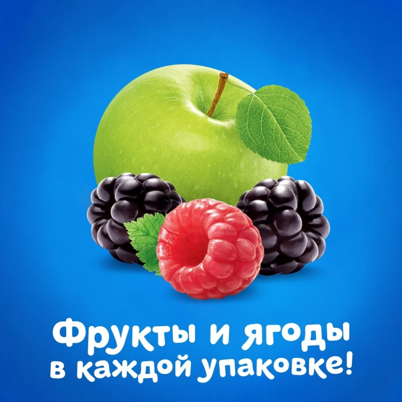 Пюре Агуша Яблоко Ежевика Малина 90г
