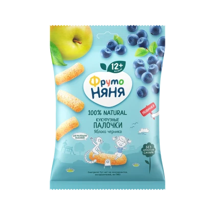Палочки кукурузные ФрутоНяня яблоко, черника