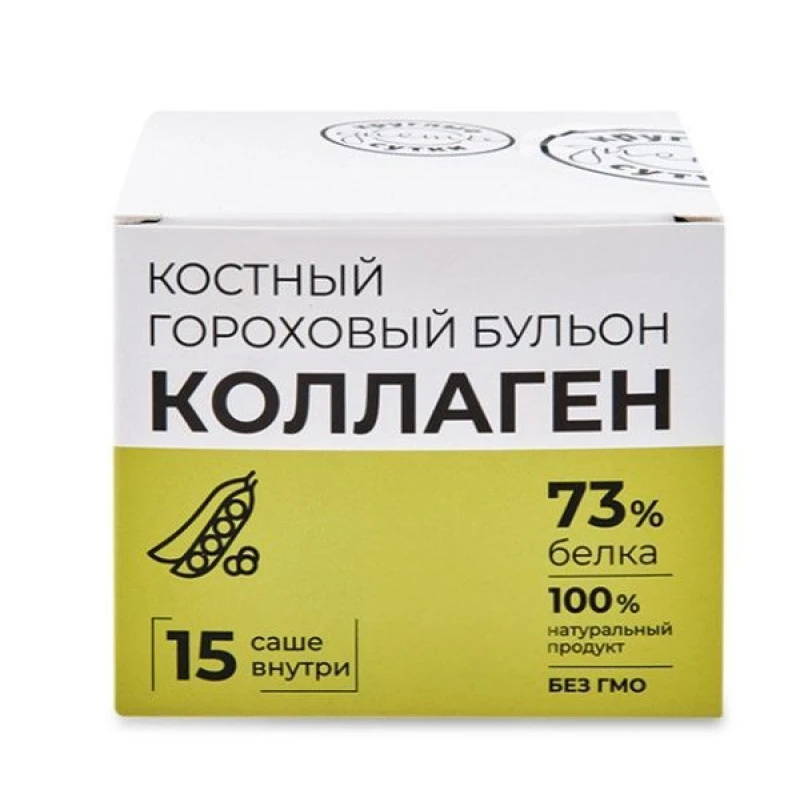 Бульон Круглые сутки Костный куриный гороховый б/п 150г
