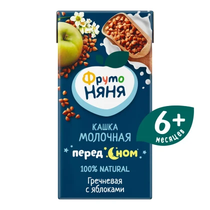 БЗМЖ Каша ФрутоНяня гречневая с яблоком молочная с 6 мес.