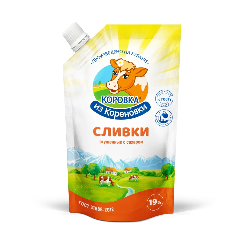 Сливки сгущенные с сахаром 19% Коровка из Кореновки 270 г