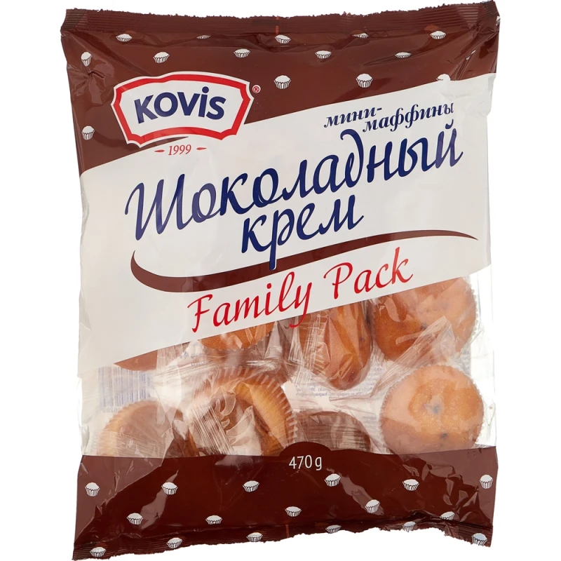 Мини Маффины Kovis Шоколадный крем 470г