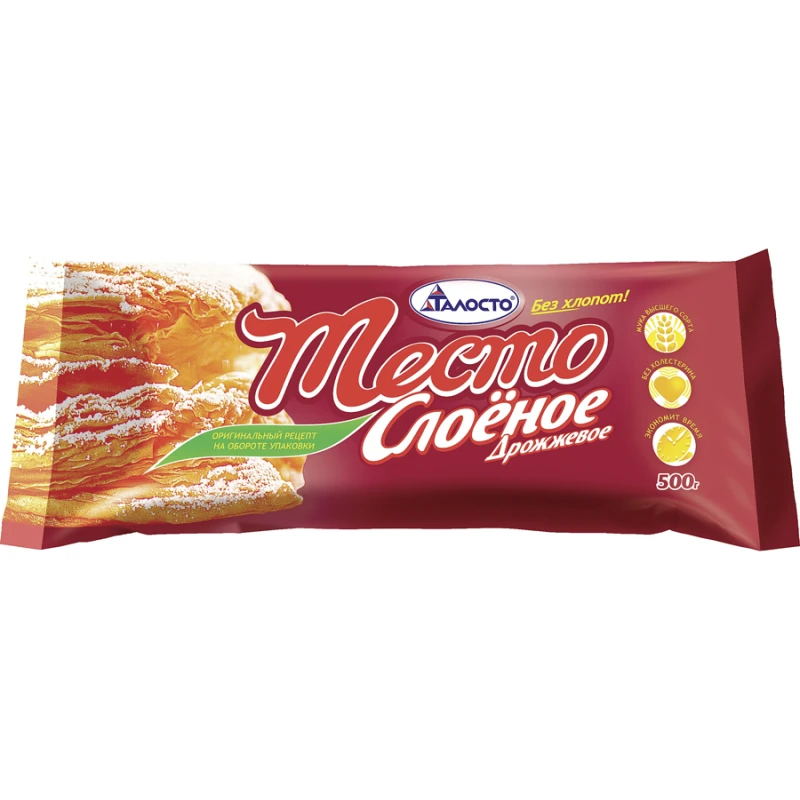 Тесто слоеное дрожжевое Талосто 500 г