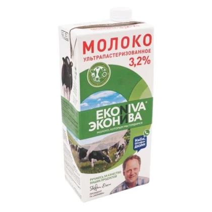 БЗМЖ Молоко ультрапастеризованное ЭкоНива 3,2%