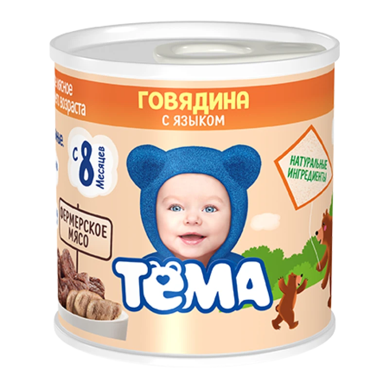 Пюре Тема говядина-язык 90г жб