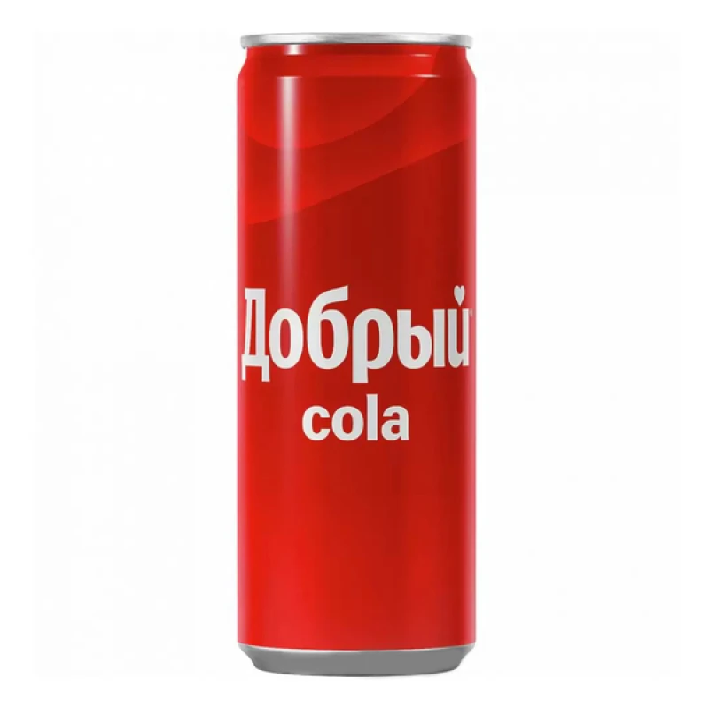Напиток безалкогольный сильногазированный со вкусом «Кола» Добрый, 0.33 л