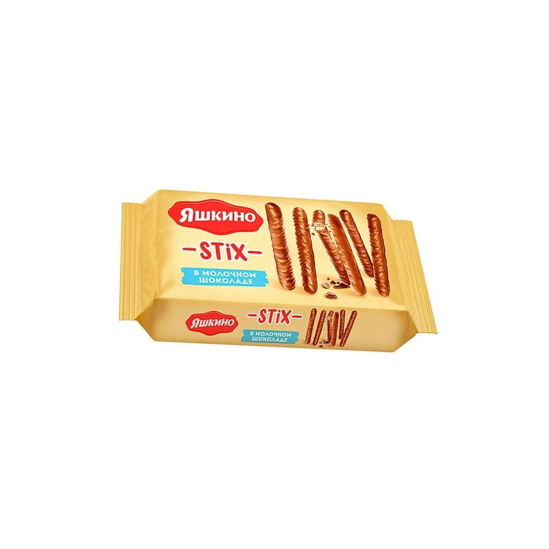 Печенье Яшкино STIX палочки в молочном шоколаде 130 г