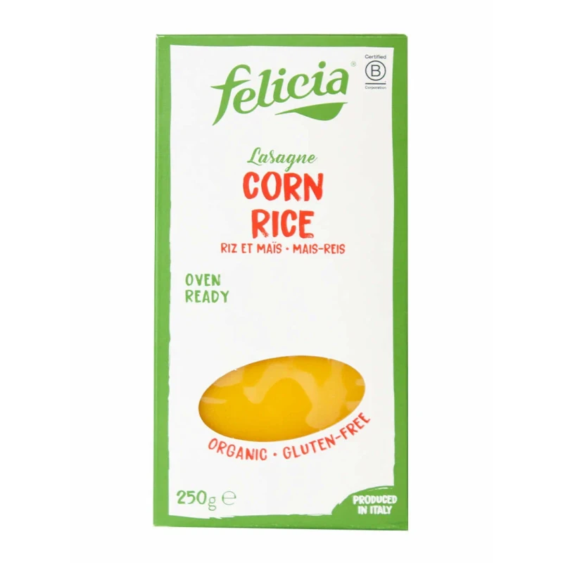 Макаронные изделия Felicia Bio Лазанья из кукурузно-рисовой муки без глютена 250 г