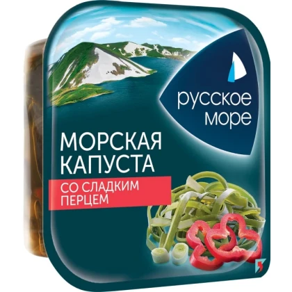 Салат Рус море морская капуста с луком и перцем