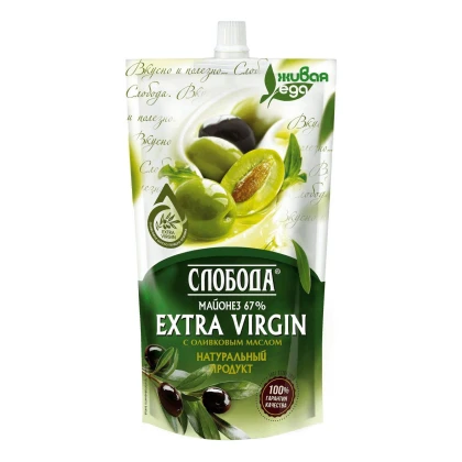 Майонез Слобода Оливковый Extra Virgin с м д ж 67%