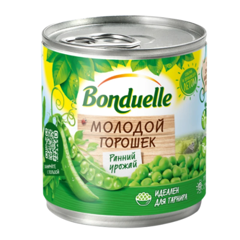 Горошек зеленый Бондюэль Молодой 200 г ж/б
