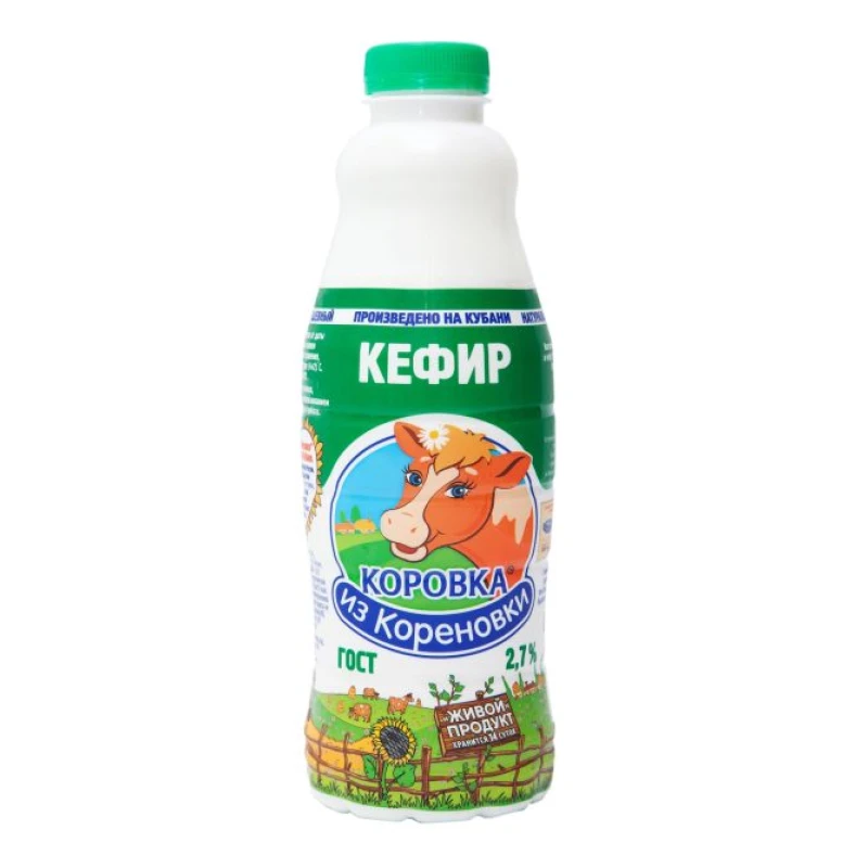 Кефир БЗМЖ «Коровка из Кореновки» 2,7% 900 г
