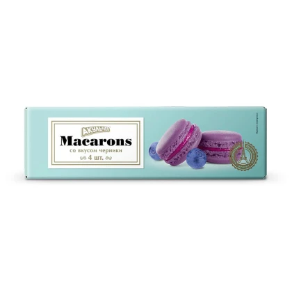Пирожное миндальное Макарон со вкусом черники