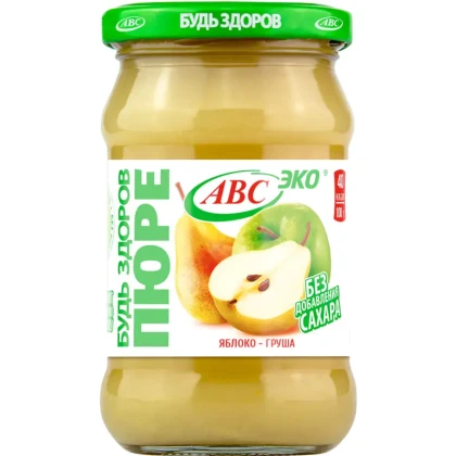 Пюре АВС яблочно-грушевое без сахара 280 г