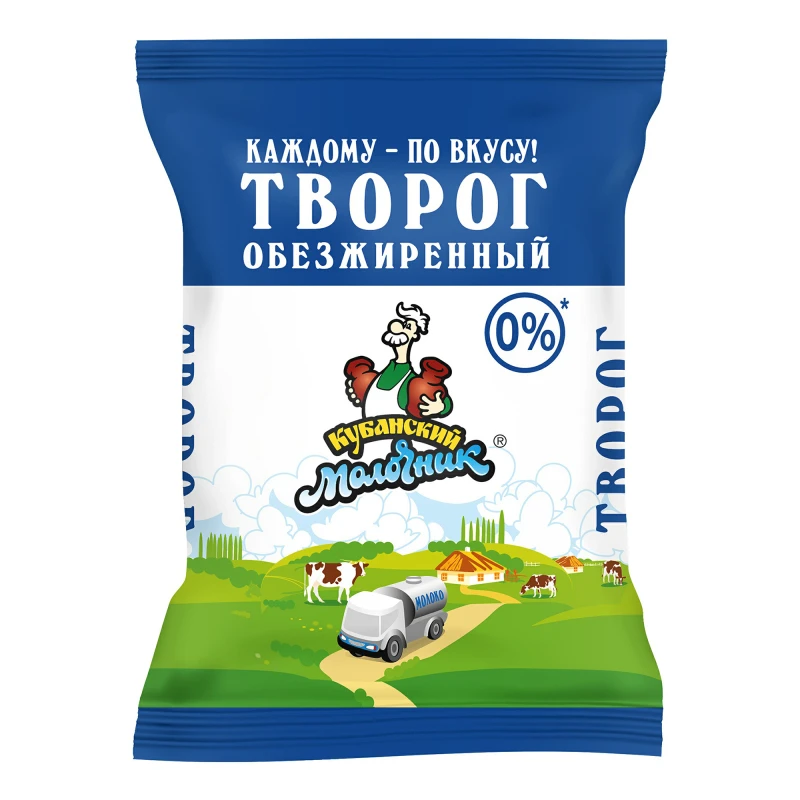 Творог Кубанский Молочник Уманский обезжиренный 180 г