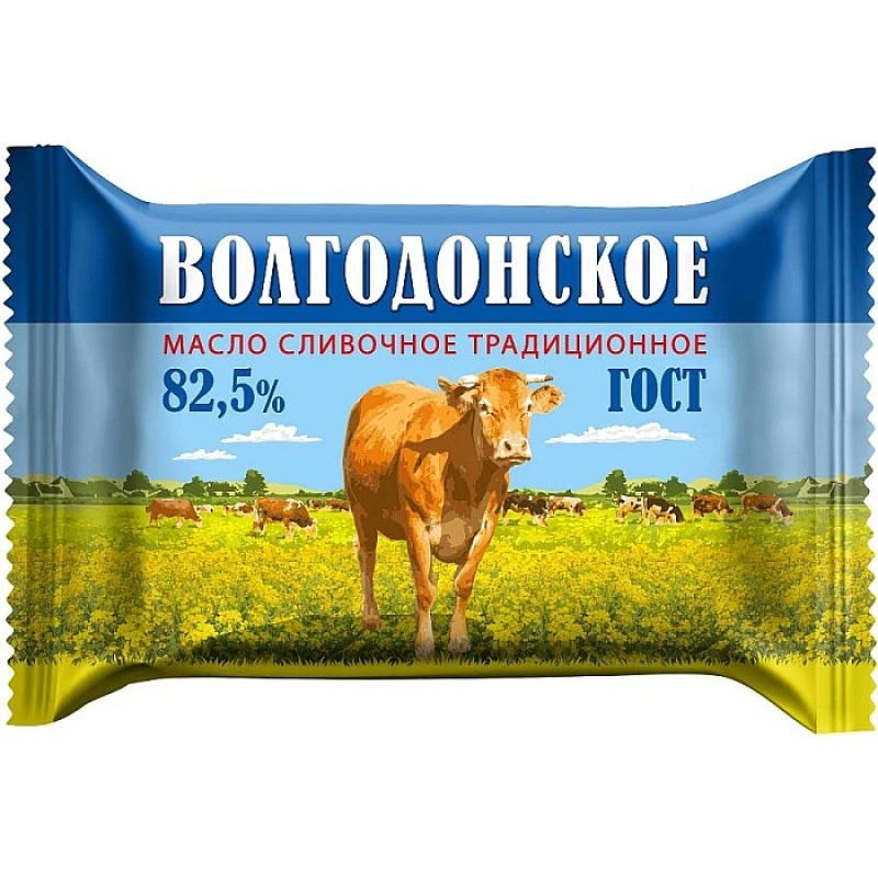 Масло сливочное Белый Медведь Волгодонское сладко-сливочное несоленое 82,5% 180 г