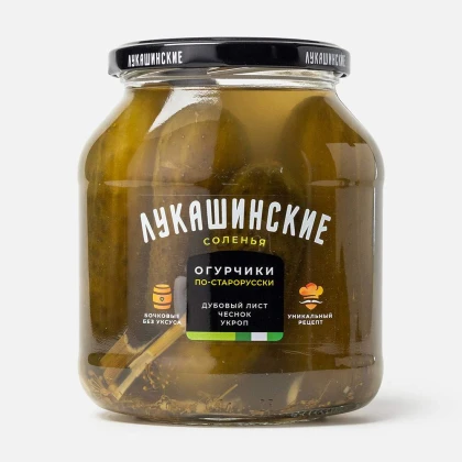 Огурчики Лукашинские по-старорусски с дубовым листом