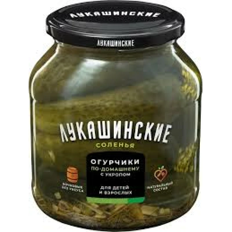 Огурчики Лукашенские по-домашнему с укропом 670 г