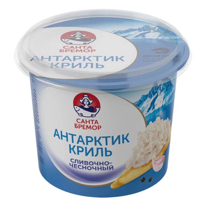 Паста Антарктик сливочно-чесночная криль 150г Санта Бремор