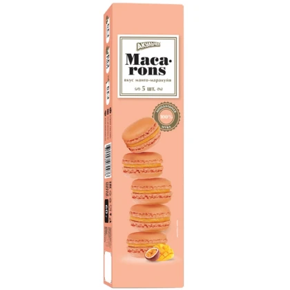 Пирожное миндальное Макарон со вкусом манго-маракуйя