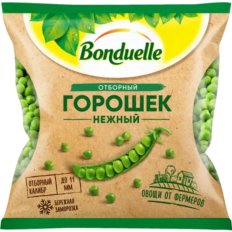 Горошек зеленый Бондюэль замороженный 400 г