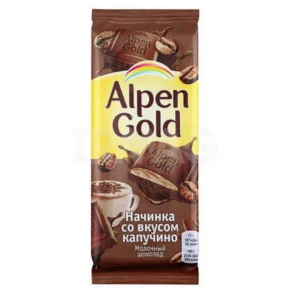 Шоколад молочный Alpen Gold со вкусом капучино