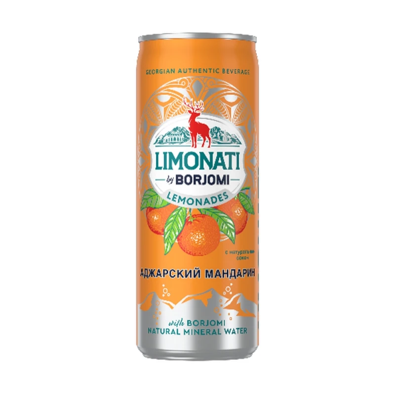 Лимонад газированный Limonati by Borjomi Аджарский мандарин, 0.33 л