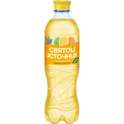Напиток безалкогольный газированный Святой Источник Вода+Сок Лимон/Цитрус