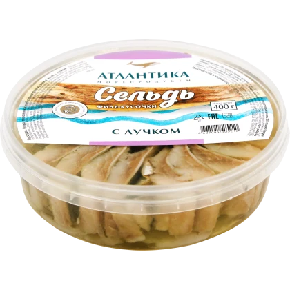 Сельдь Атлантика филе-кусочки в масле с лучком