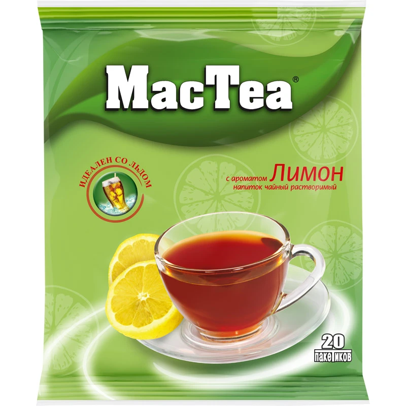Чай MacTea растворимый с лимоном, 20 пакетиков по 16 г