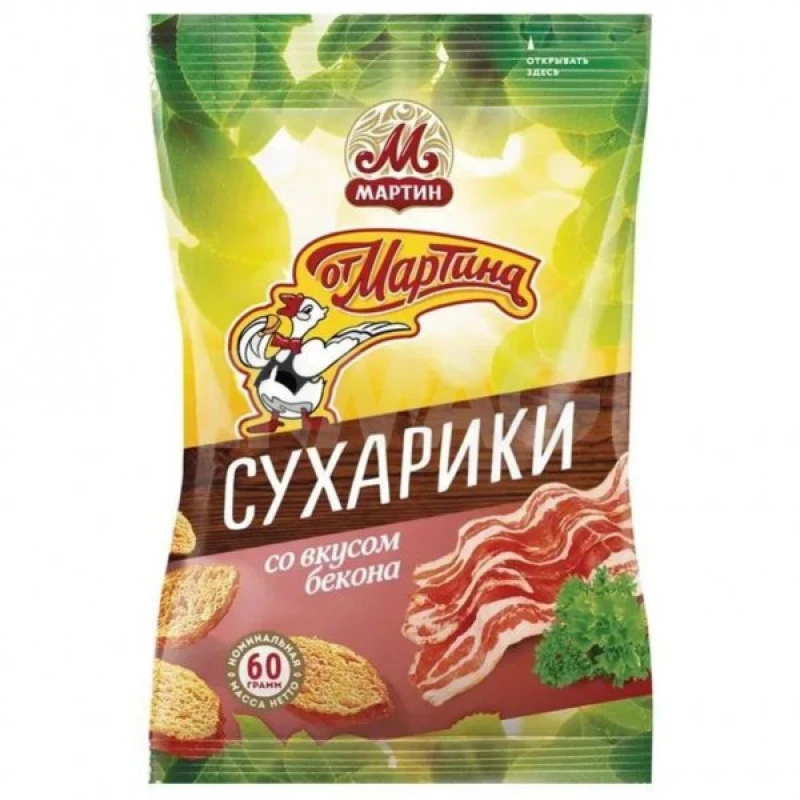 Сухарики от Мартина с беконом 60 г