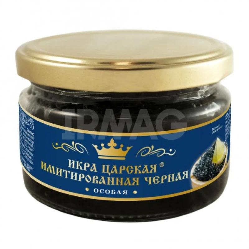 Икра имитация осетровая Европром Царская черная 220г ст/б