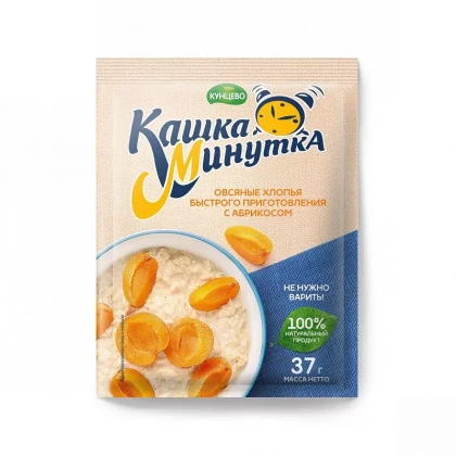 Хлопья овсяные "Кашка-Минутка" с абрикосом